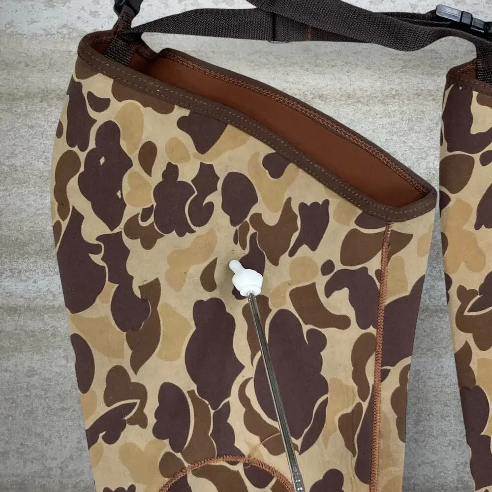 Vintage 90s Duck Hunting Camo Waders 36" Waterproof Woodland - Picture 7 of 10